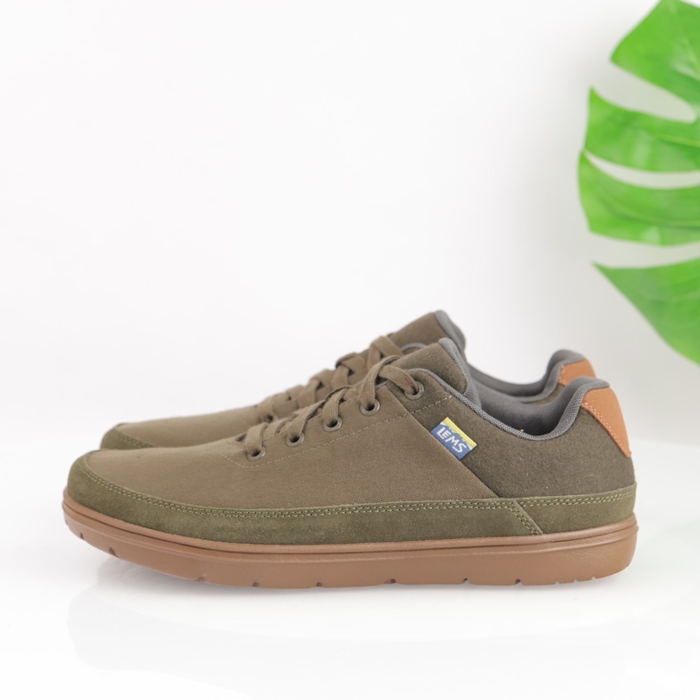 Lems Mens Chillum Barefoot Shoes Size 11 Olive Canvas Minimalist Sneaker Lace Up - Picture 12 of 17